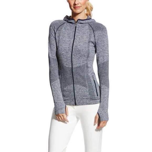 Ariat Odyssey Hoodie Full Zipper Moisture Wicking Seamless Sun Protection Medium - Picture 1 of 15